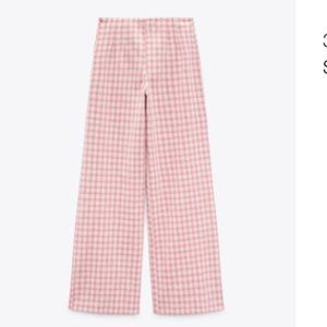 Zara Pink Gingham Pants